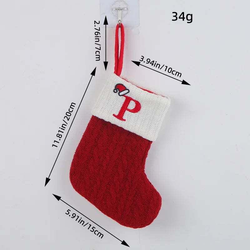 Roter Hut, Buchstabe, Weihnachtssocken, Navidad, Natal, Weihnachtsbaum, Strumpf, Ornament, Geschenk, Stricken, Schneeflocke, Weihnachtsdekoration 2024