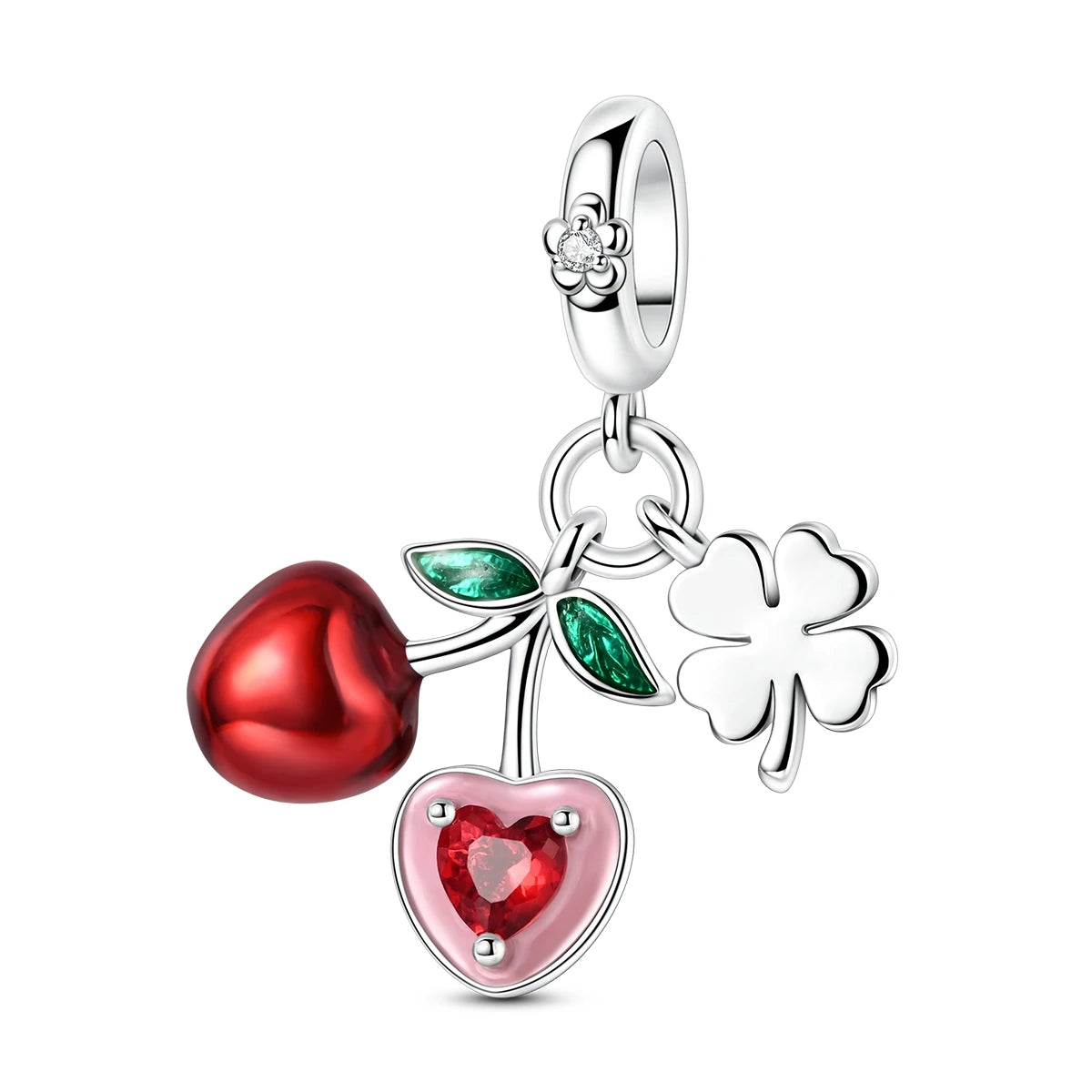 Obst-Charm-Perle aus 925er Silber, Erdbeere, Kirsche, Avocado-Anhänger, passend für Original-Armbänder, DIY-Modeschmuck