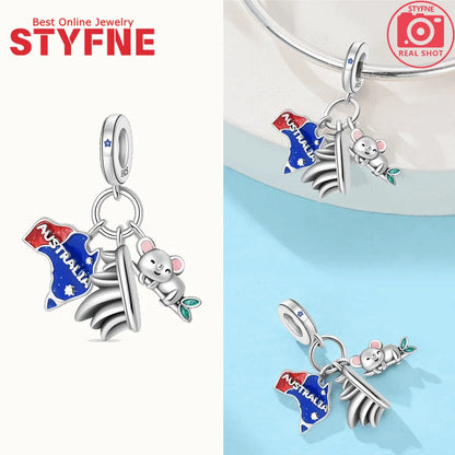 Neue Charms aus 925er Silber, griechischer Tempel, Pariser Turm, London, Big Ben, Perlenanhänger, passend für Original-Armbänder, DIY, kultureller edler Schmuck, Geschenk