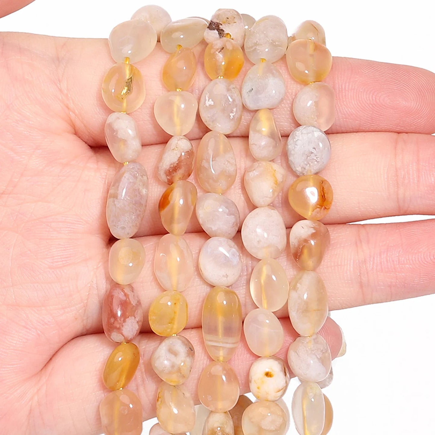 8-10mm unregelmäßige geometrische natürliche Rauchquarz stein DIY lose Perlen für Schmuck herstellung hand gefertigte Armband Accessoires