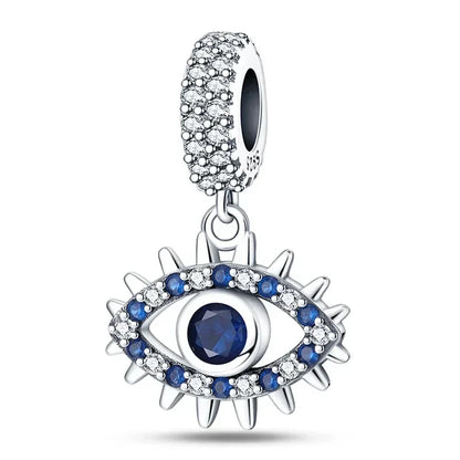 Heißer Verkauf 925 Silber Farbe Evil Eye Charm Dämon Auge Perle Für Original Armband & Armreif DIY Machen Mode Schmuck geschenk