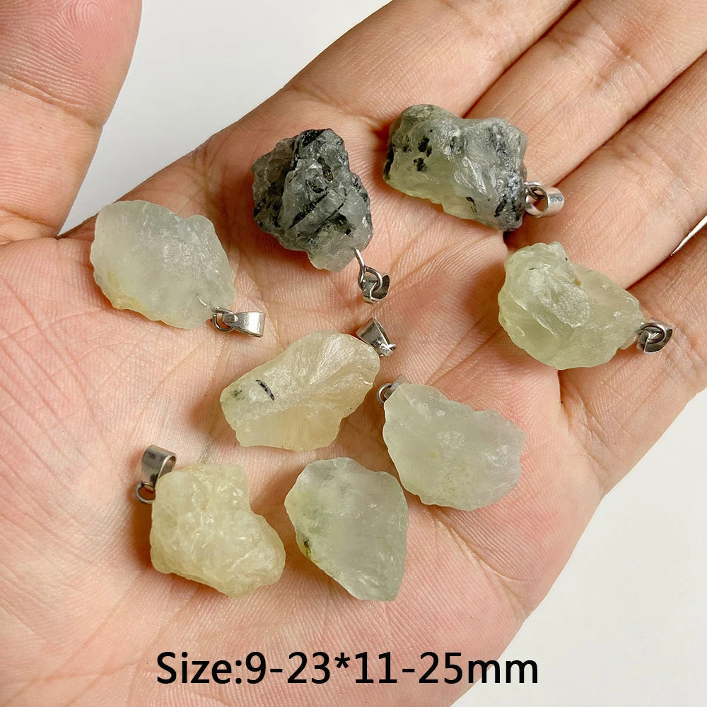 5 stücke Natürlichen Rauhen Stein Anhänger Unregelmäßige Form Healing Amethysten Labradorit Agat Quarz Anhänger Für DIY Handgemachte Halskette