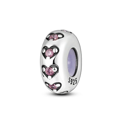 Charm Heiße Verkäufe 925 Sterling Silber Charms Perlen CZ Pave Runde Clip Charms Fit Original Armband Halskette Charms Schmuck Geschenk