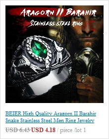BEIER 2017 Einzigartige Schmuck Edelstahl Biker Adler Ring Mann Hohe Qualität USA Freien Tier Jewerly BR8-299