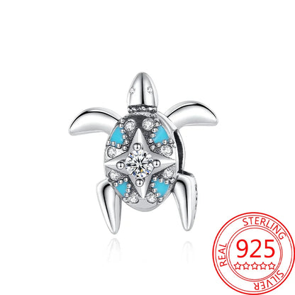 Sommer-Charm-Anhänger aus 925er-Sterlingsilber, Sea World Kingdom, Perlen für Charms, Original-Armband für Damen, Schmuckherstellung