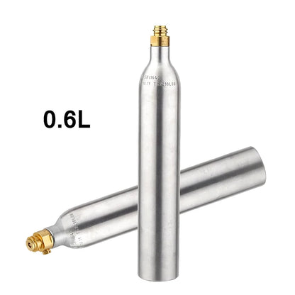 0,6 l leerer CO2-Zylinder-Aluminium-Soda-CO2-Tank mit TR21-4-Ventil, kohlensäurehaltige Süßwasser-Getränke-Nachfüll-Soda-Maker