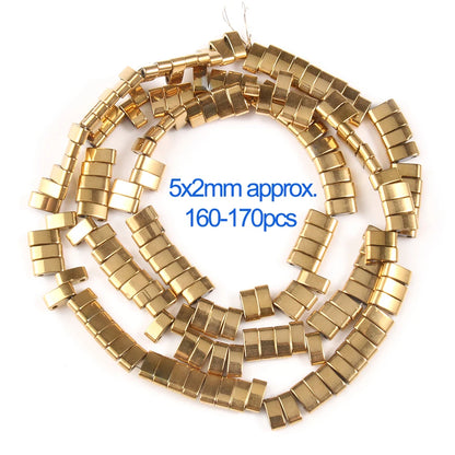 AAA+ Retention Farbe Natürliche vergoldete Hämatit Perle Herz Runde Stern Spacer Lose Perlen für Schmuck Machen DIY Charm Armband