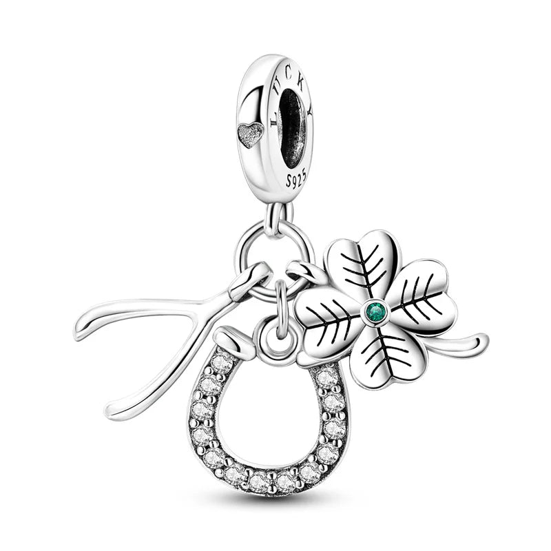 Charms aus 925er-Sterlingsilber, Flugzeug, Reisepass, Elefant, Perlenanhänger, passend für Original-Armbänder, für Frauen, Geburtstag, Modeschmuck, Geschenk