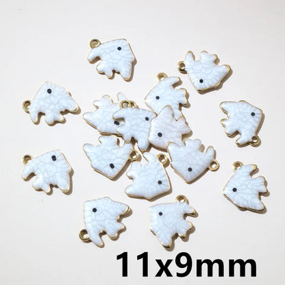20 Stück 11x9mm Edelstahl Fisch Emaille Charms Anhänger Edelstahl DIY Schmuck Herstellung Zubehör Ergebnisse