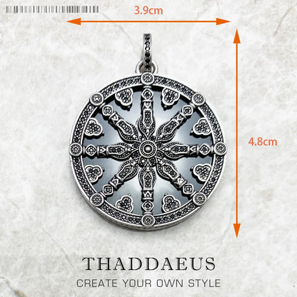 Amulett Magische Glück Symbol Baum Blume Karma Whell Sonne Vogel Schmetterling Anhänger Schmuck 925 Sterling Silber Geschenk Für Frauen Männer