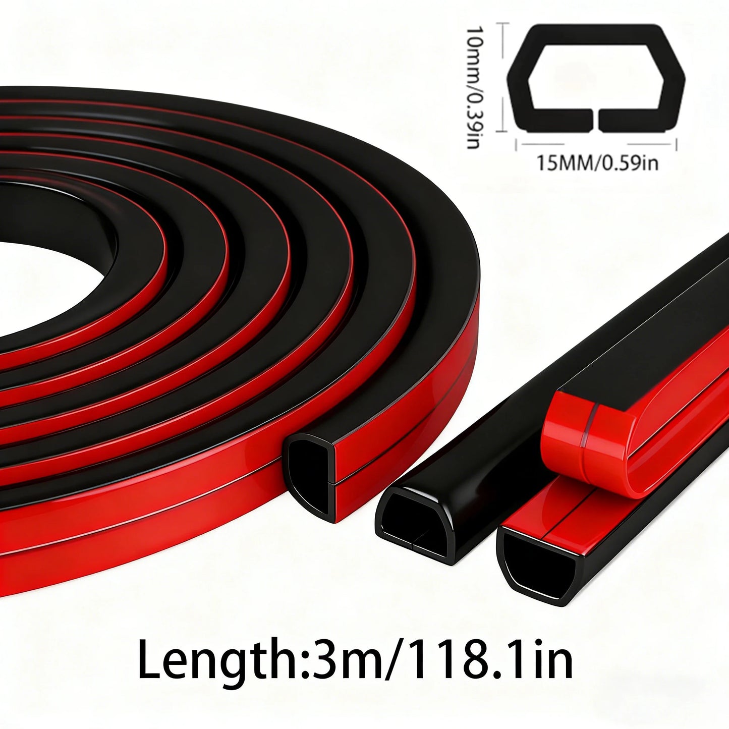 1 Rolle 300 cm Kabelmanagement-Hülle - Selbstklebende PVC-Kabelabdeckung für Wand & Boden, Isolierte Kabelabdeckung