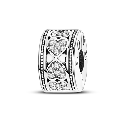 Silberverschluss, 925er-Sterlingsilber, CZ-Pflaster-Clip-Charms, Gänseblümchen-Perlen, Stopper, Sicherheitskette, passend für Original-Armreif, Schmuck-Clip