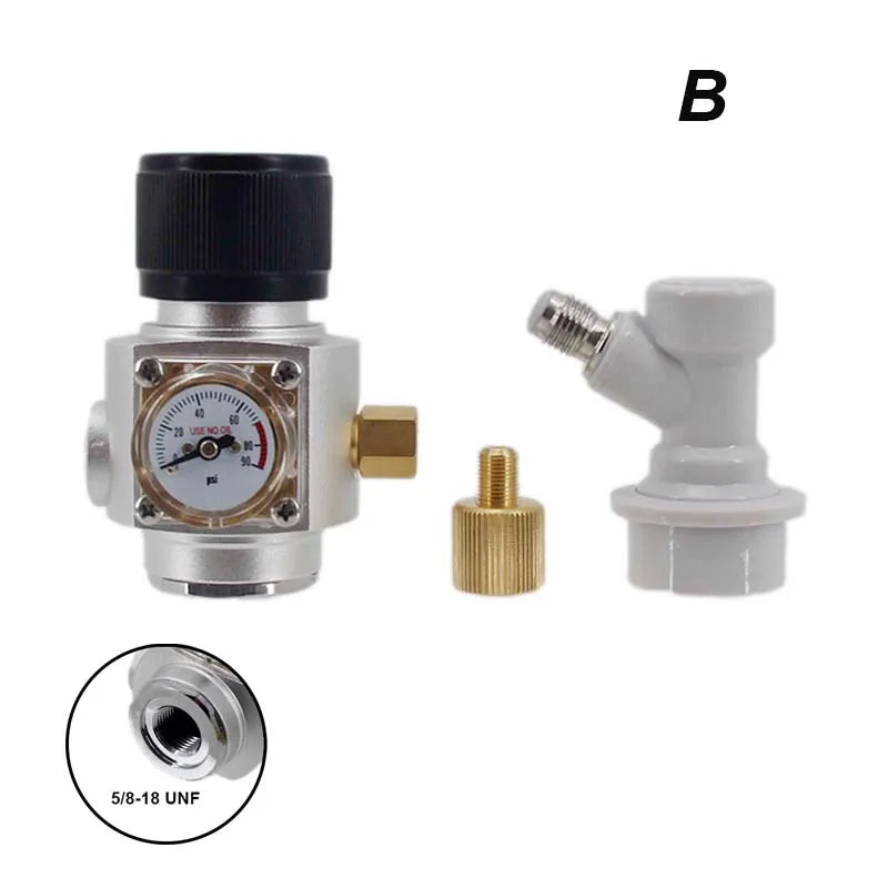 Homebrew Co2-Regler, 0–90 psi, 5/8–18UNF, Gewinde passend für 74 g Co2-Kartusche, tragbar, Mini, professionelle Qualität, schnelle Karbonisierung