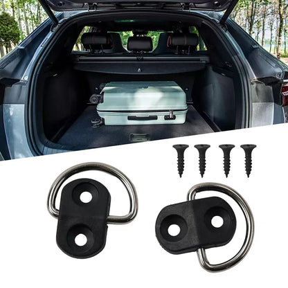 4set Cargo Net Boden Haken Zubehör Hinten Stamm Boot Fracht Boden Net Binden Haken Ring Schleife Hängen flache Bildschirm Net Befestigungs Kit