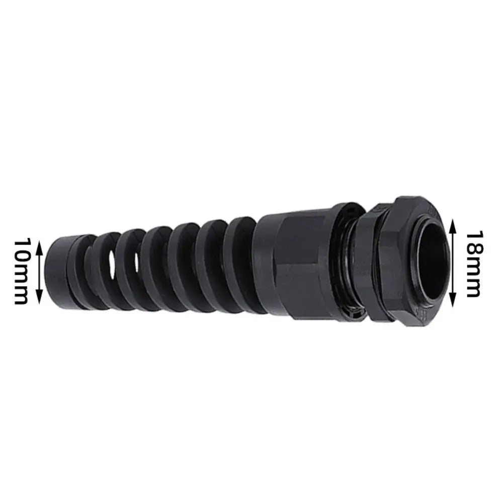 2 Stück schwarz wasserdichte Kabel verschraubung Anti-Biegung pg7 Kunststoff verbindung m12 m16 m20 Nylon torsion sichere Verbindung pg9 Kabel befestigungs verschraubungen