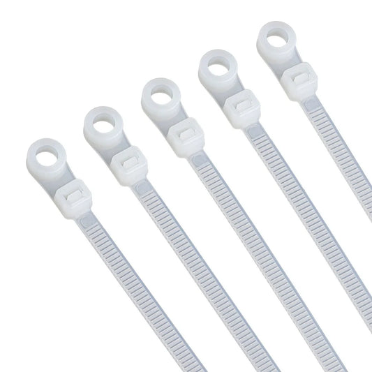 100/1000 Stück Kabelbinder mit Schraubenloch, wiederverwendbar, feste Nylon-Kabelbinder, selbstsichernde Kabelbinder, Riemen, Befestigungsschlaufe, Büro-Organizer