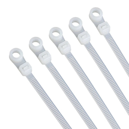 100/1000 Stück Kabelbinder mit Schraubenloch, wiederverwendbar, feste Nylon-Kabelbinder, selbstsichernde Kabelbinder, Riemen, Befestigungsschlaufe, Büro-Organizer