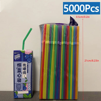 50/3000/5000pcs Trinkhalme bunte Hochzeits feier Milch Tee Bar Küche Cocktail Getränk Stroh nach Hause Cola Stroh Großhandel