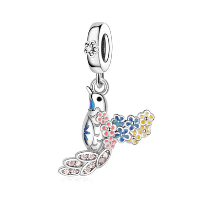 Tier-Serie, 925er-Sterlingsilber, Qualle, Pfau, Schildkröte, Kaninchen, Frosch, Charm, passend für DIY-Armbänder, Halsketten, Geschenke für Kinder