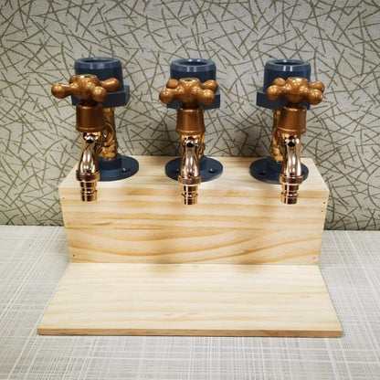 Holz Whisky Schnaps Spender Wasserhahn geformt Schuss Spender Getränke Whisky Halter für Flasche Home Bar Party Bar Zubehör