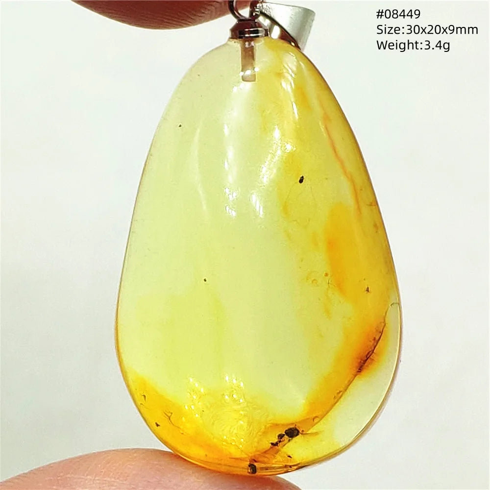 Natürlicher Bernstein-Anhänger Blumenförmiger Gelber Baltischer Bernstein Damen Herren Schmuck Reiki-Stein Burma AAAAAAA