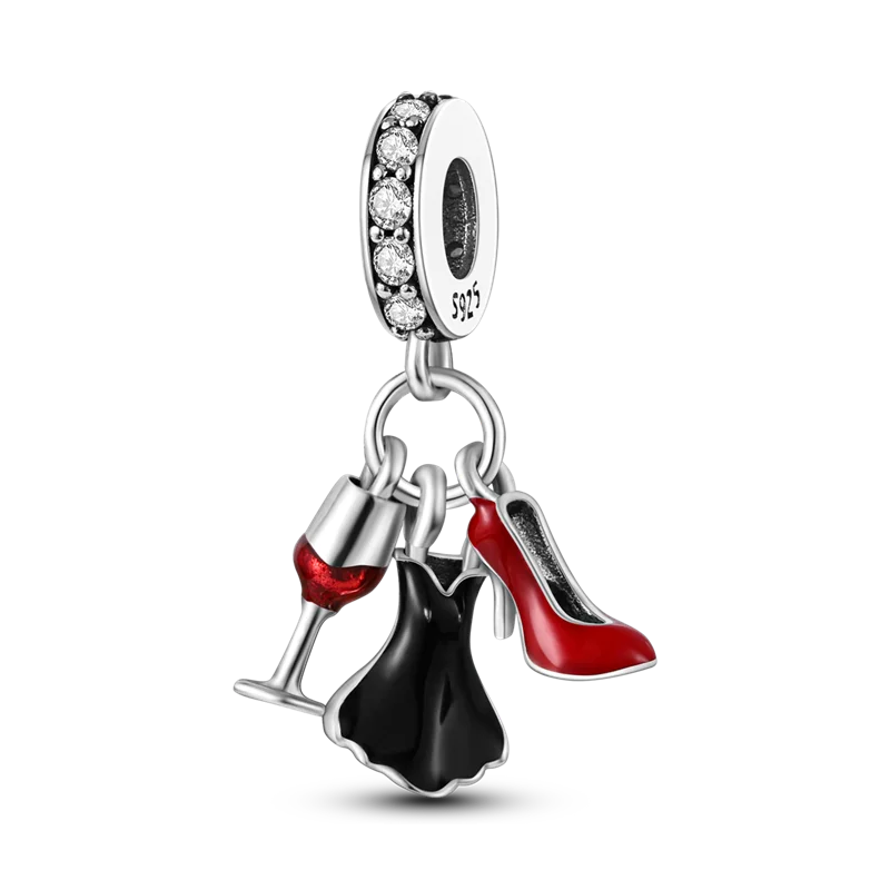 Neue Original 925 Sterling Silber Perlen Charme Schnaps Wein Serie Verschluss Anhänger Fit Original Armband Für Frauen DIY Schmuck Geschenk