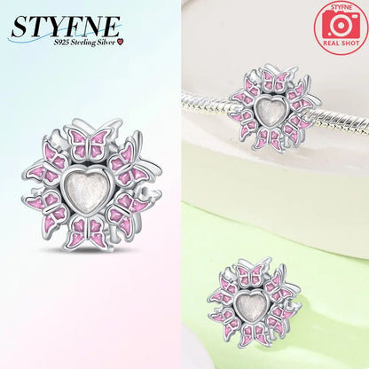 925er Sterlingsilber, Farbe, Glühwürmchen, Chamäleon, Schmetterling, leuchtende Charms, Perlen, passend für Original-Armbänder, DIY-Schmuck, Geschenk