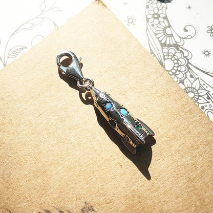 Neuer bunter Raketen-Anhänger, baumelnder Charm, 925er Sterlingsilber, Modeschmuck für Damen und Herren, trendiges Geschenk