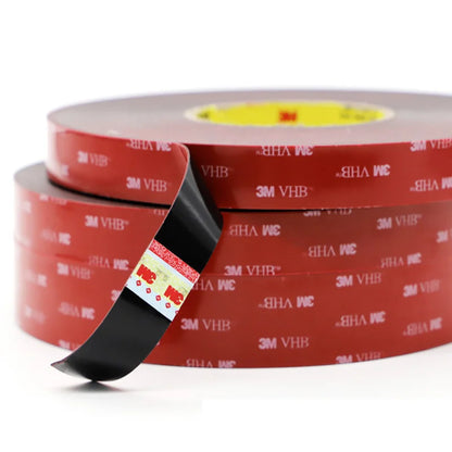 3M 5925 doppelseitiges Klebeband, starker, hochviskoser, hochtemperaturbeständiger, schwarzer, dicker, spurloser Befestigungsaufkleber für die Automobilindustrie