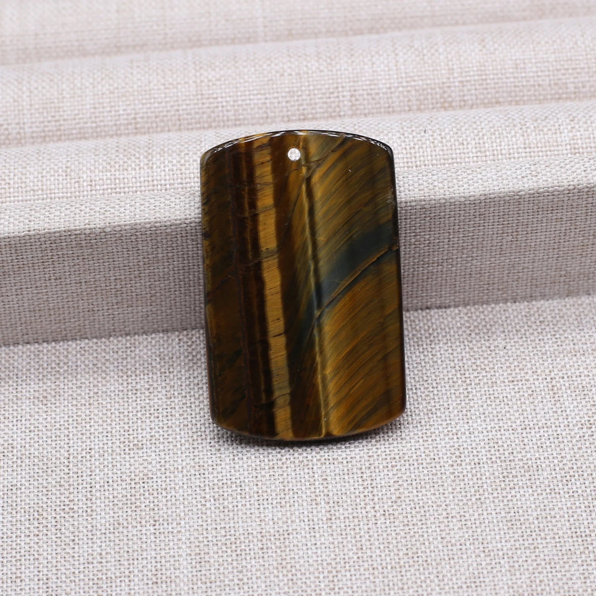 Charms Naturstein-Anhänger, rechteckig, natürlicher Rosenquarz-Kristall-Anhänger für die Herstellung von DIY-Schmuck-Halsketten, 25 x 40 mm