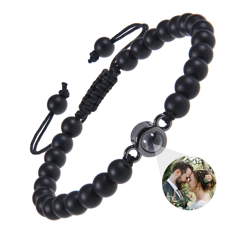 Custom bracelet with picture inside, personalized projection bracelets with photos, picture bracelet, personalized memorial gifts