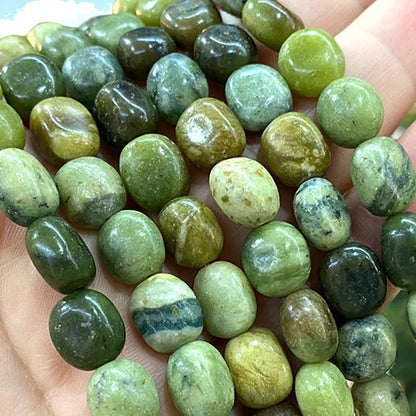 Natürliche Stein 8x12MM Unregelmäßige Raw Grün Taiwan Jade Jaspis Lose Spacer Perlen für Schmuck Machen Diy Armband zubehör 15''