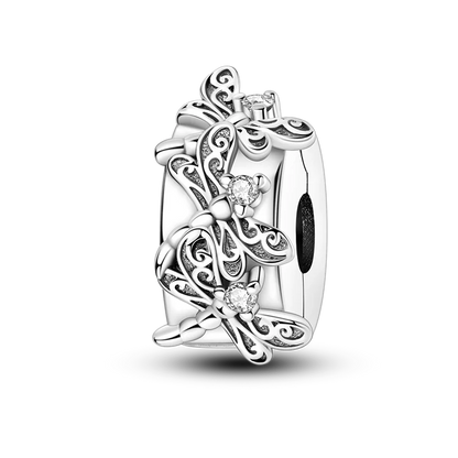 Silberverschluss, 925er-Sterlingsilber, CZ-Pflaster-Clip-Charms, Gänseblümchen-Perlen, Stopper, Sicherheitskette, passend für Original-Armreif, Schmuck-Clip