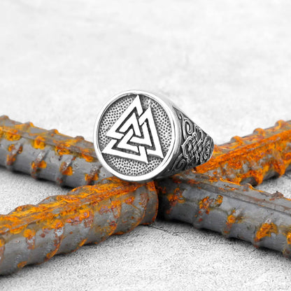 Vintage Edelstahl Wikinger Amulett Ring Nordischer Kompass Runen Männer und Frauen Ringe Teenager Multi Style Schmuck Freund Geschenk