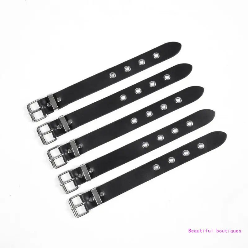 Punk Bracelets Men Women Retro Bracelet Adjustable Wrist Belt Buckle Style Cuff Bangle Bracelet for Men