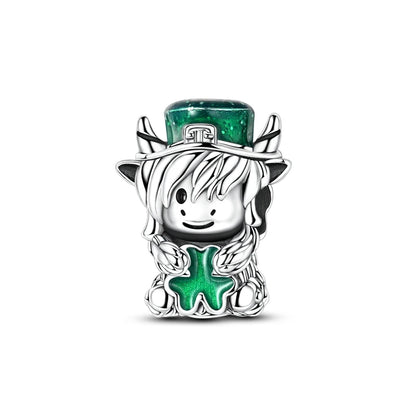 Glücksbringer aus 925er-Sterlingsilber mit vierblättrigem Kleeblatt, Hufeisenkrabbe, Marienkäfer-Zahlen-Charm, passend für DIY-Armbänder, Halsketten, Gesundheit, Glücksgeschenke