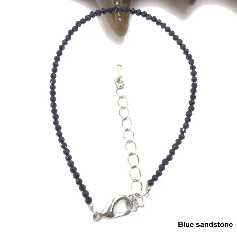 High Quality Natural Stone 2-3mm Handmade Micro Faced Beads Women's Agate Crystal Zircon Bracelet Jewelry Gift