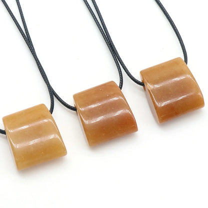1PC Naturstein Anhänger Halskette Trapez Natürliche Unakites Aventurin Anhänger Halskette für Frauen Jewerly Geschenk