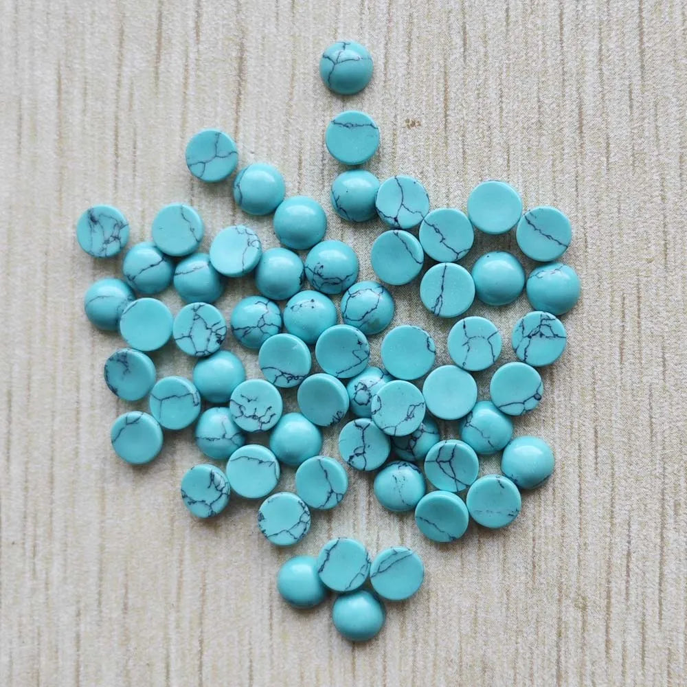 Großhandel 100 Stück Mode gute Qualität Naturstein runde Cab Cabochon Perlen 6mm für Schmuck Zubehör Herstellung