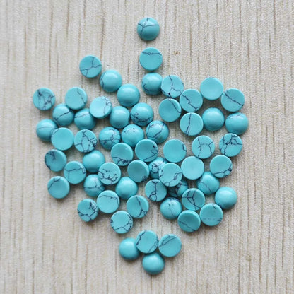 Großhandel 100 Stück Mode gute Qualität Naturstein runde Cab Cabochon Perlen 6mm für Schmuck Zubehör Herstellung