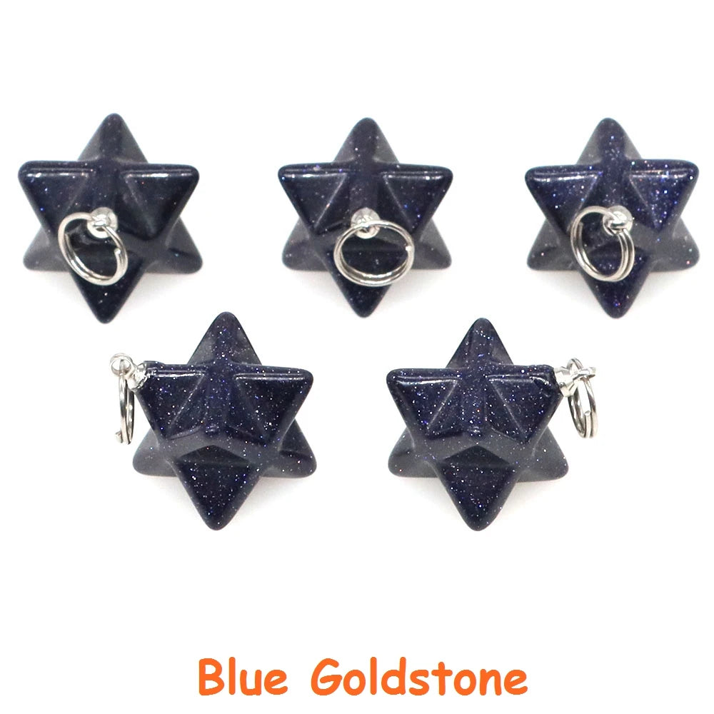 Naturstein Merkaba Stern Reiki Heilkristalle für DIY Energie Edelstein Modeschmuck Zubehör Party Home Dekoration Geschenk