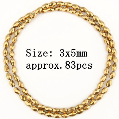 AAA+ Retention Farbe Natürliche vergoldete Hämatit Perle Herz Runde Stern Spacer Lose Perlen für Schmuck Machen DIY Charm Armband