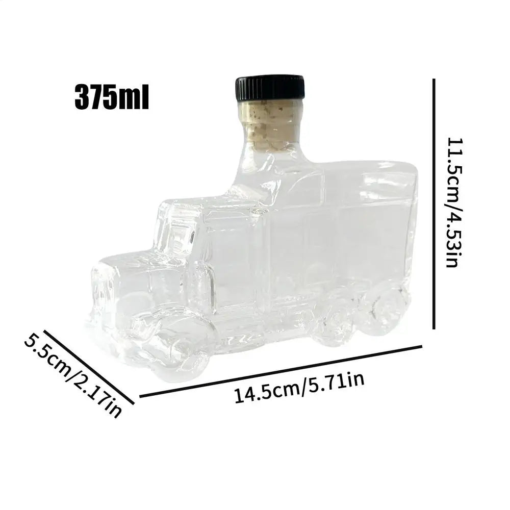 Bourbon-Dekanter, halber LKW-B Bourbon-Spender, 375 ml, Vintage-Schnapsbehälter mit interessantem Stopfen zum Hosten von Brunch-Bier