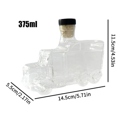 Bourbon-Dekanter, halber LKW-B Bourbon-Spender, 375 ml, Vintage-Schnapsbehälter mit interessantem Stopfen zum Hosten von Brunch-Bier