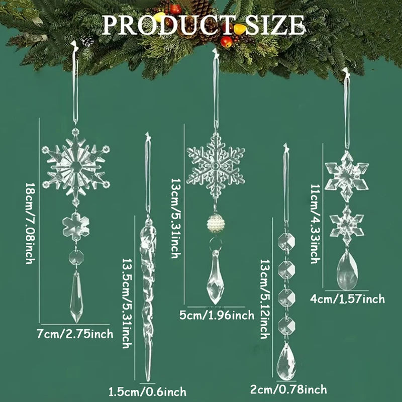 10 stücke Kristall Schneeflocke Hängen Anhänger Für Home Weihnachten Dekoration Xmas Party Decor Liefert Hochzeit Geburtstag Natal Navidad