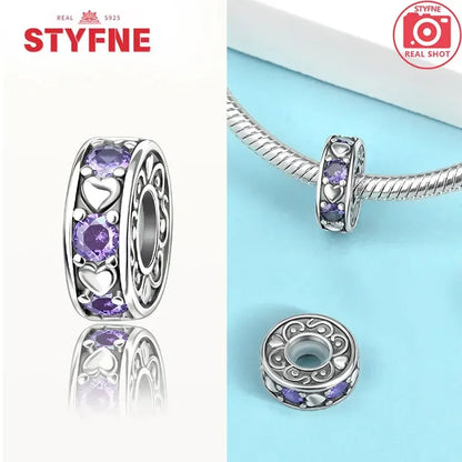 Sterling Silber 925, Fantasie, buntes Herz, Charm-Planeten-Anhänger, Perlen, passend für Original-Armband, Perle für Frauen, edler Schmuck, Geschenk