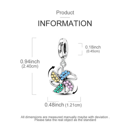 2025 heißer Verkauf Charms Perle 925 Sterling Silber Fahrrad Blume Kinderwagen Anhänger Fit Armreif Armband Halskette DIY Schmuck