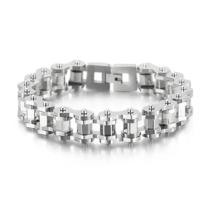 Retro Schwere Bürste Edelstahl Motorrad Kette Armband 11/13 MM Breite Herren Frauen Bike Biker Armbänder Hip-Hop Schmuck 19-23 cm