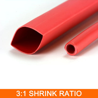 Φ1/16" bis Φ2-5/9" Schrumpfschlauch, Verhältnis 3:1, doppelwandig, mit Klebstoff ausgekleidet, Schrumpfschlauch, wasserdicht, industriell, rot