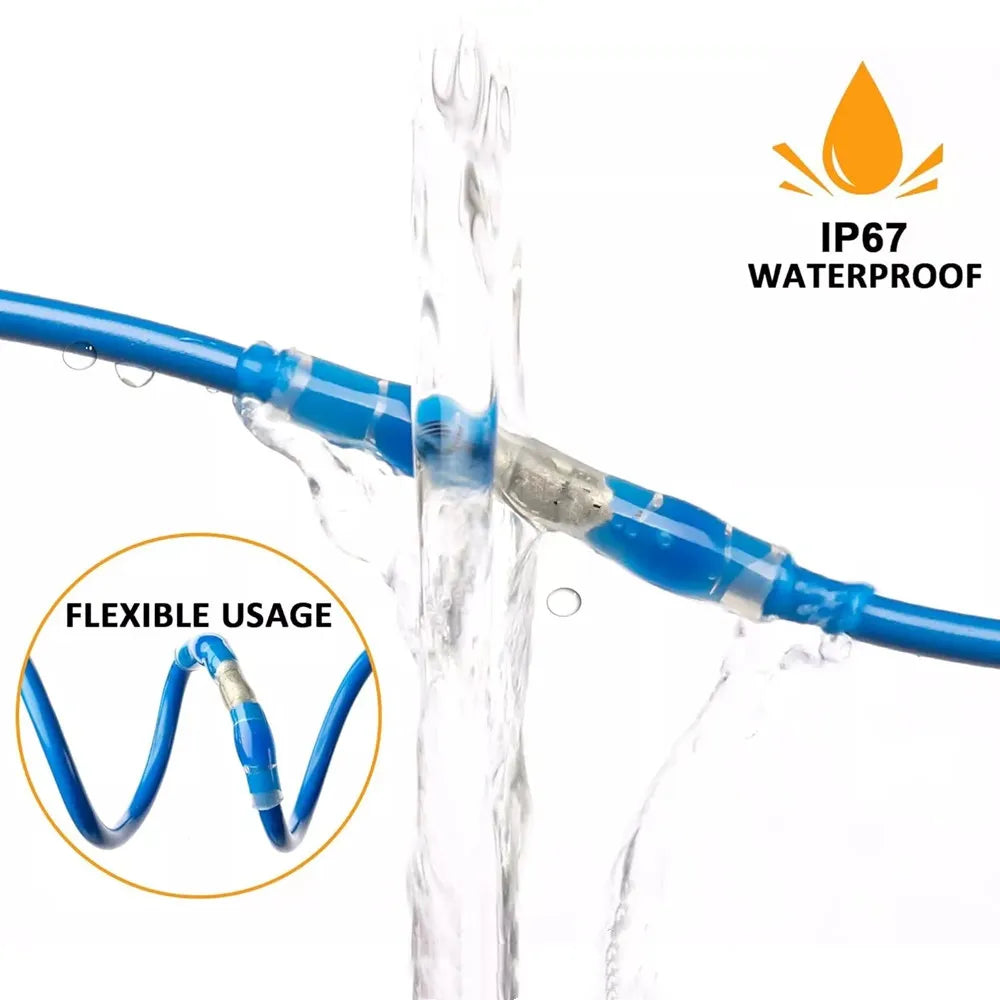 10-100 Stück Wasserdichte Lötverbinder 3:1 Schrumpfschlauch Stoßschweißring Isolierte Elektrische Anschlussklemmen